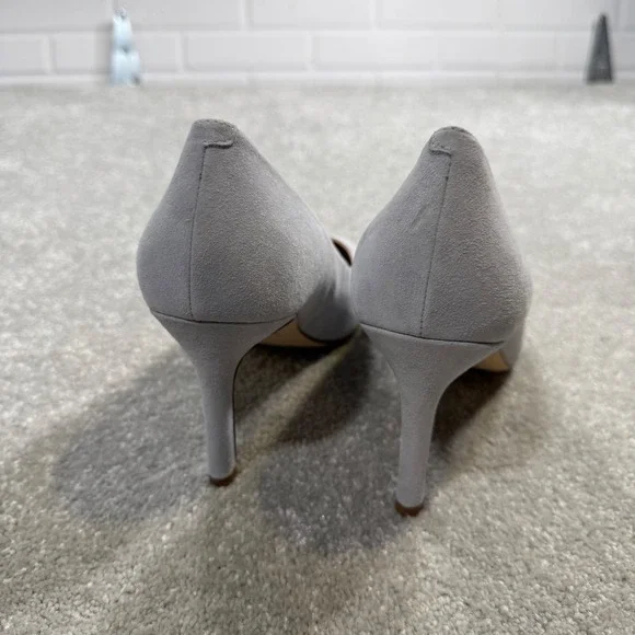 Cole Haan Gabbie Pump Suede 80 Pearl Grey Stiletto Heels NIB Sz 8 Wedding Formal - Picture 8 of 15